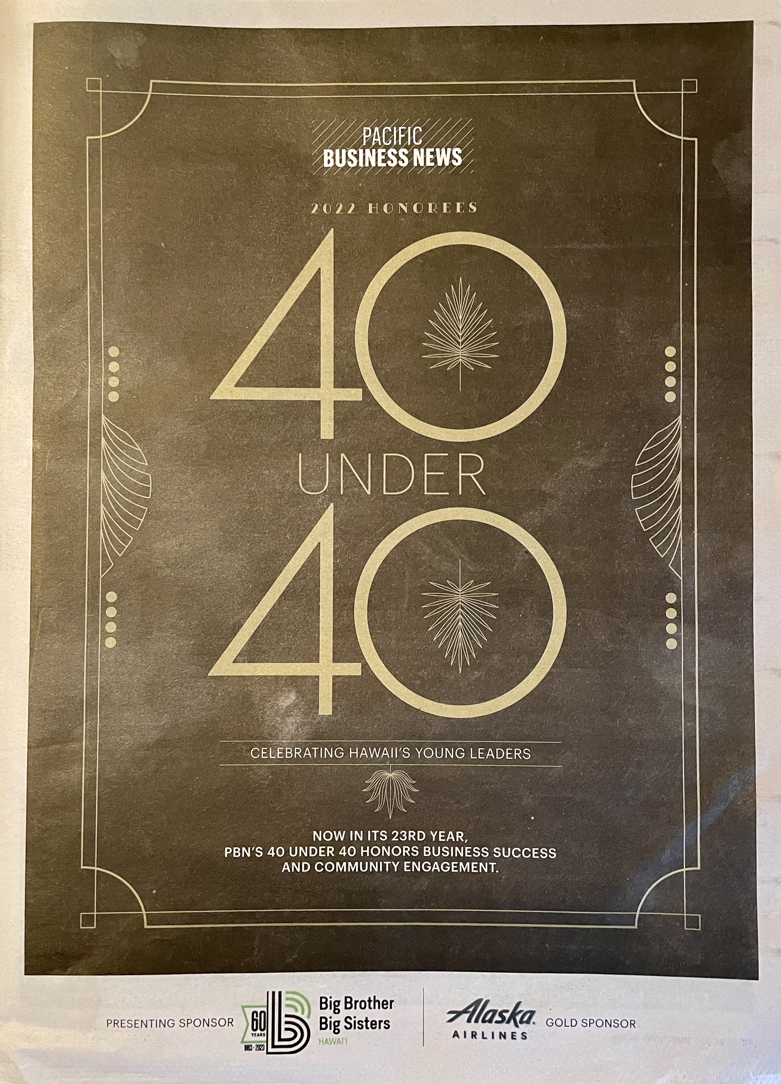 Pacific Business News 40 Under 40 Class of 2022