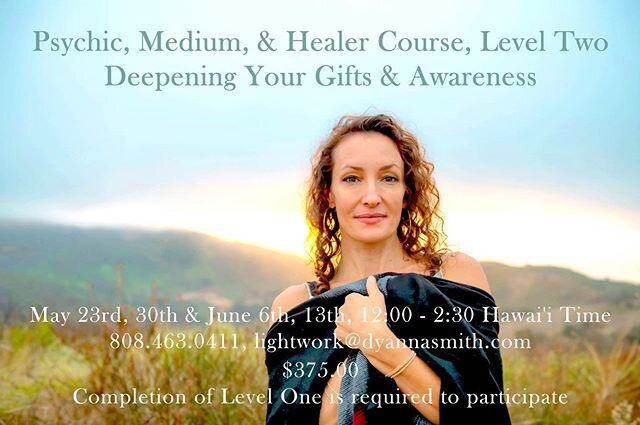 Level Two... For those if you who have completed Level One, I am offering Level Two. Deepening into your Gifts and the Physical, Mental, Emotional, &amp; Spiritual Aspects of Self.  Because of the energy in the teachings it will be a small group so s