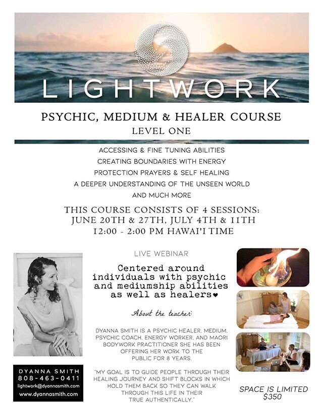 Psychic, Medium, &amp; Healer Course, Level One... starts this Saturday via Zoom, I have a few spaces left...