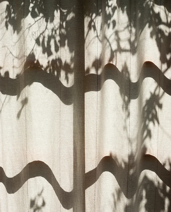 Curtain in the wind