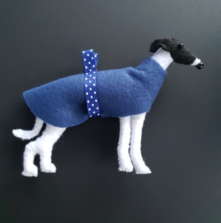 #8 PJ Blue - White &amp; Black Hound