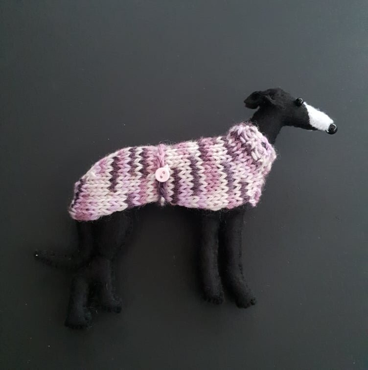 #1 Pink Knitted Coat - Black &amp; White Hound