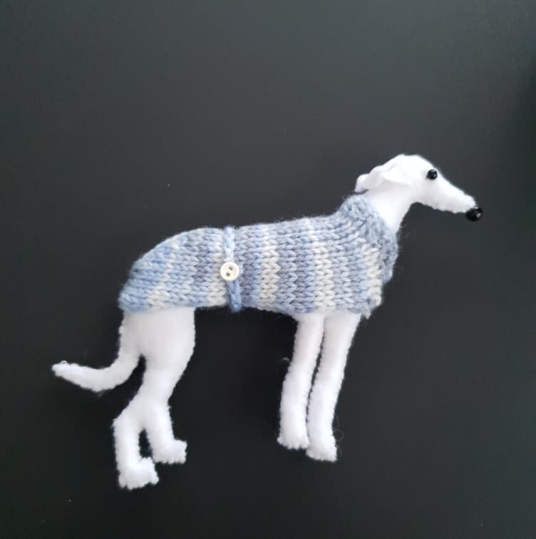 #14 Light Blue Knitted Coat - White Hound