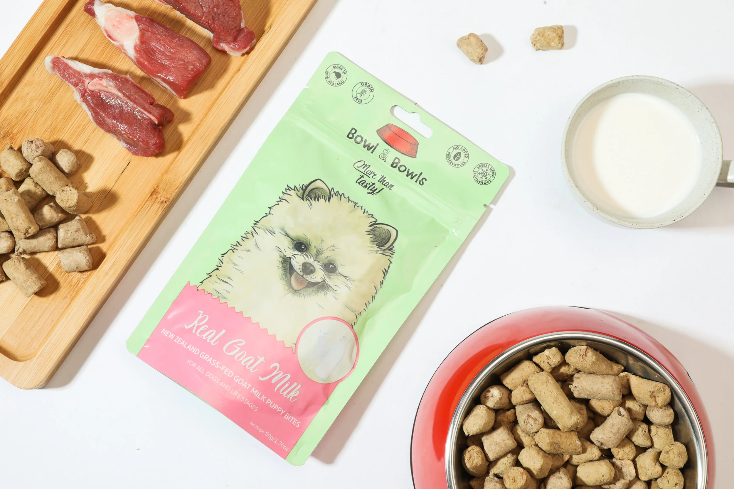 Bowl and Bowls Real Goat Milk Dog Treats 50g