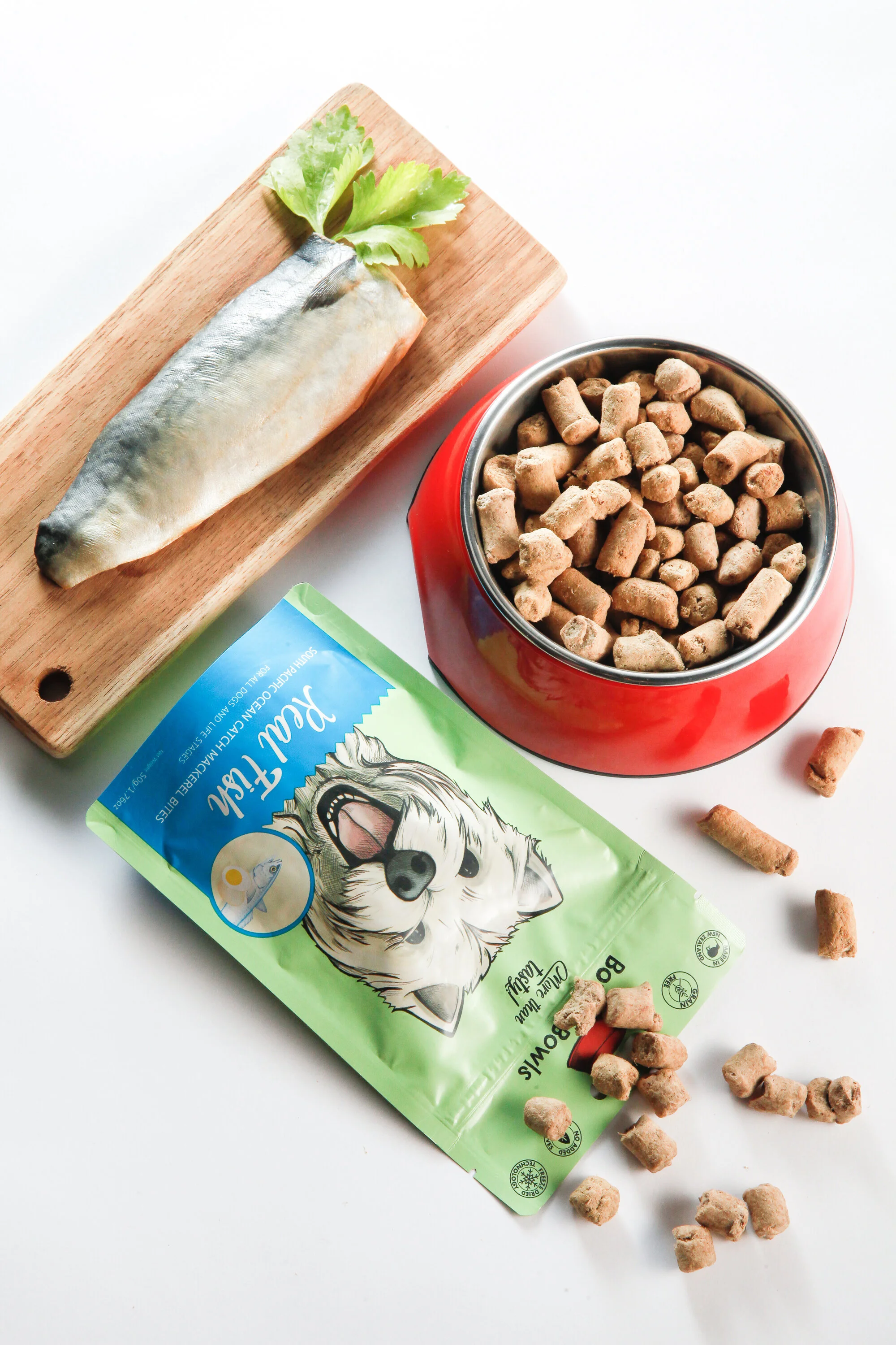 Bowl and Bowls Real Fish Dog Treats 50g