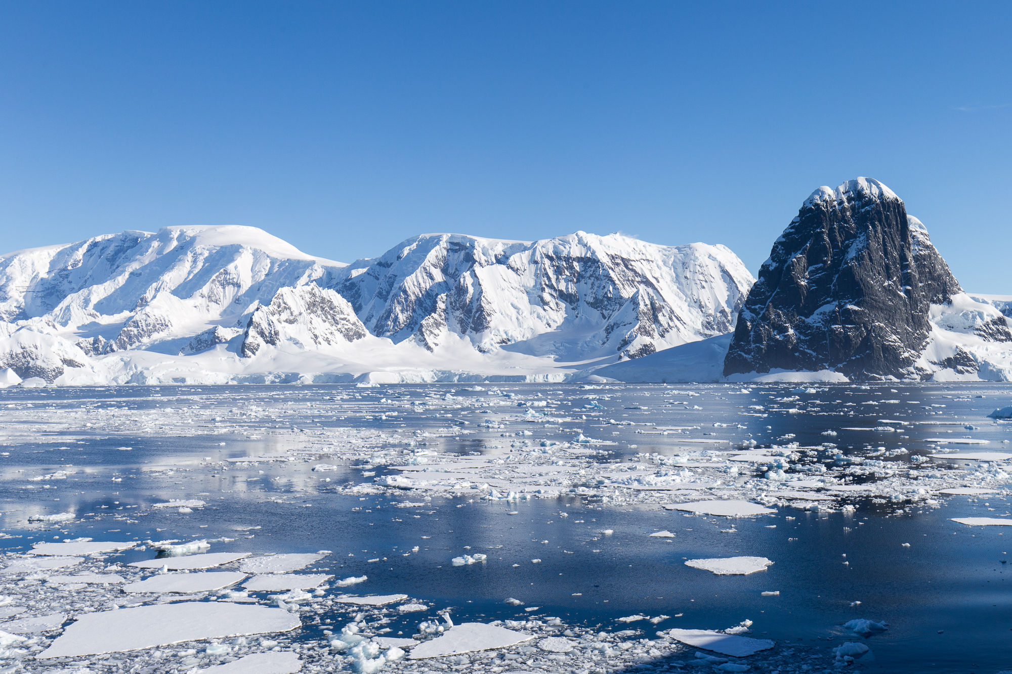 Broken Sea Ice, Lemaire Channel - Antarctica