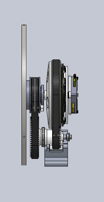 Side view of the reaction wheel drivetrain