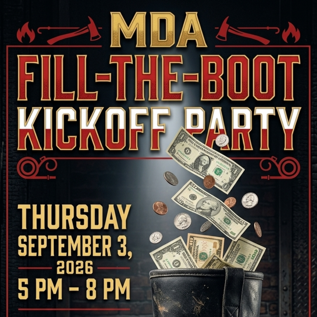 MDA Fill-The-Boot Kickoff Party