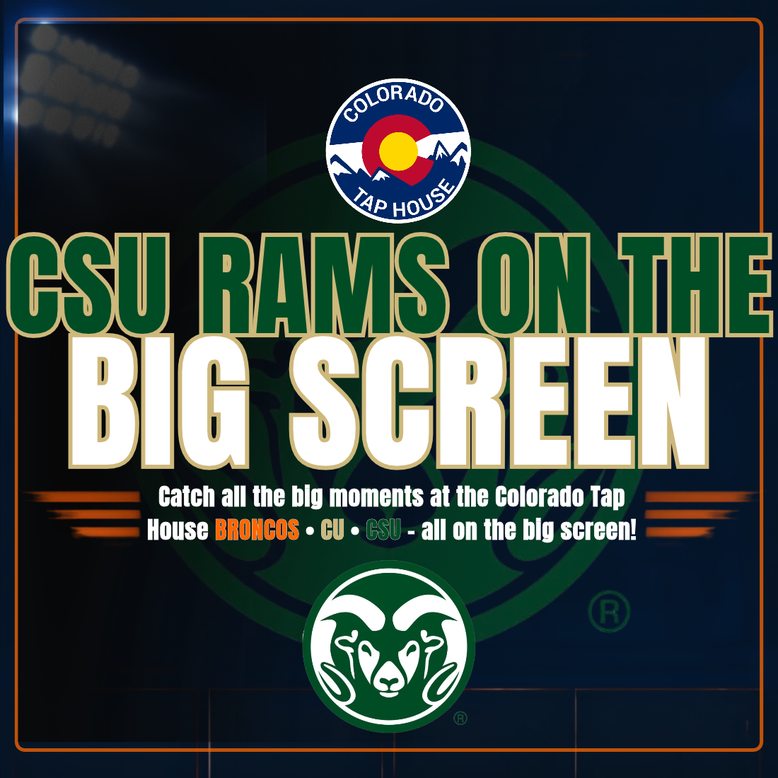 CSU on the Big Screen - vs. Oregon + Ironton Distillery Samples/Tastings/RAFFLE!