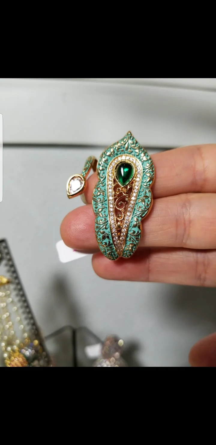 Jaipur Style Mint Green Ring