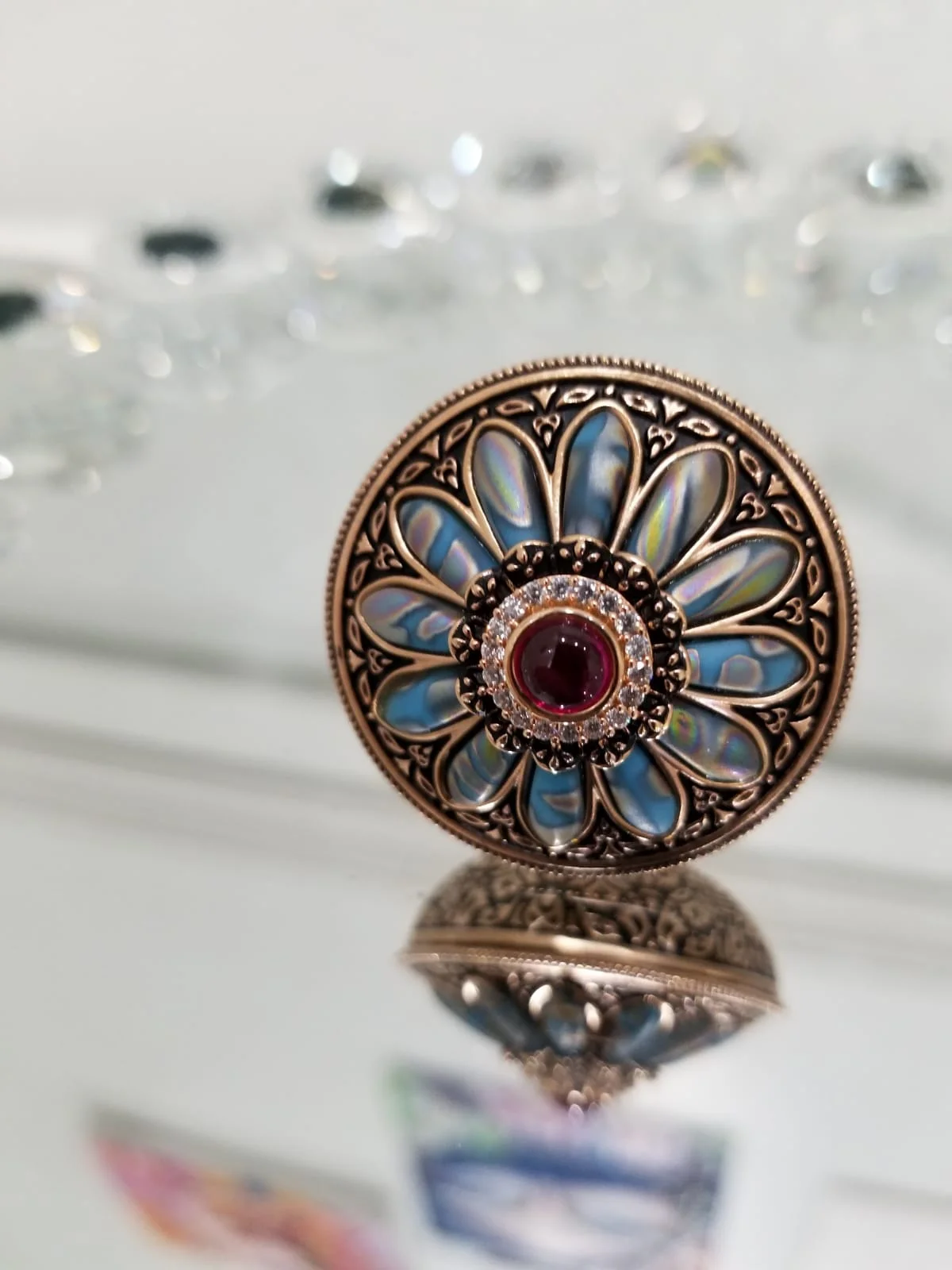 Antique Flower Styled Ring 