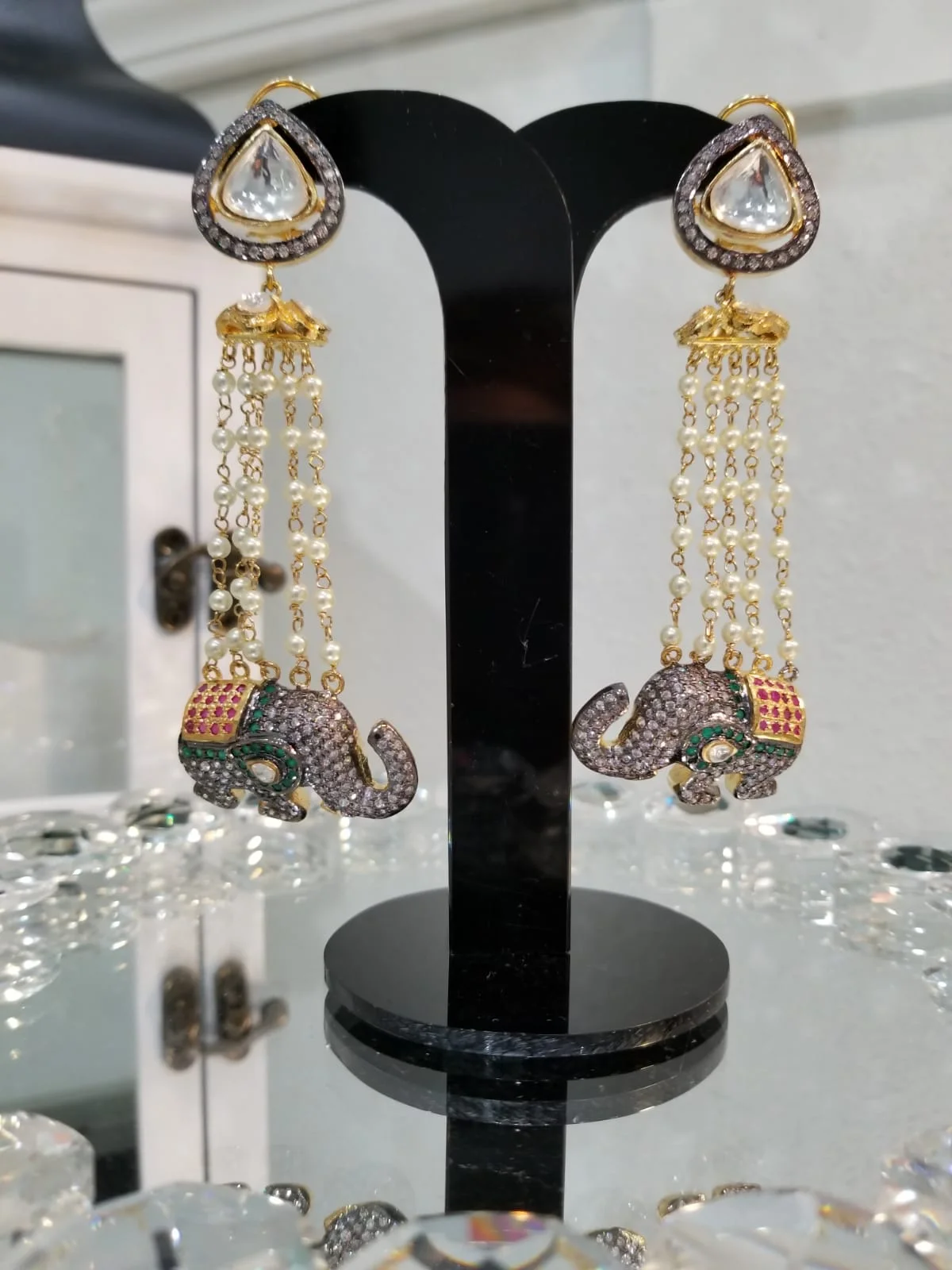 Elephant Earrings with a Traditional and Modern Design  