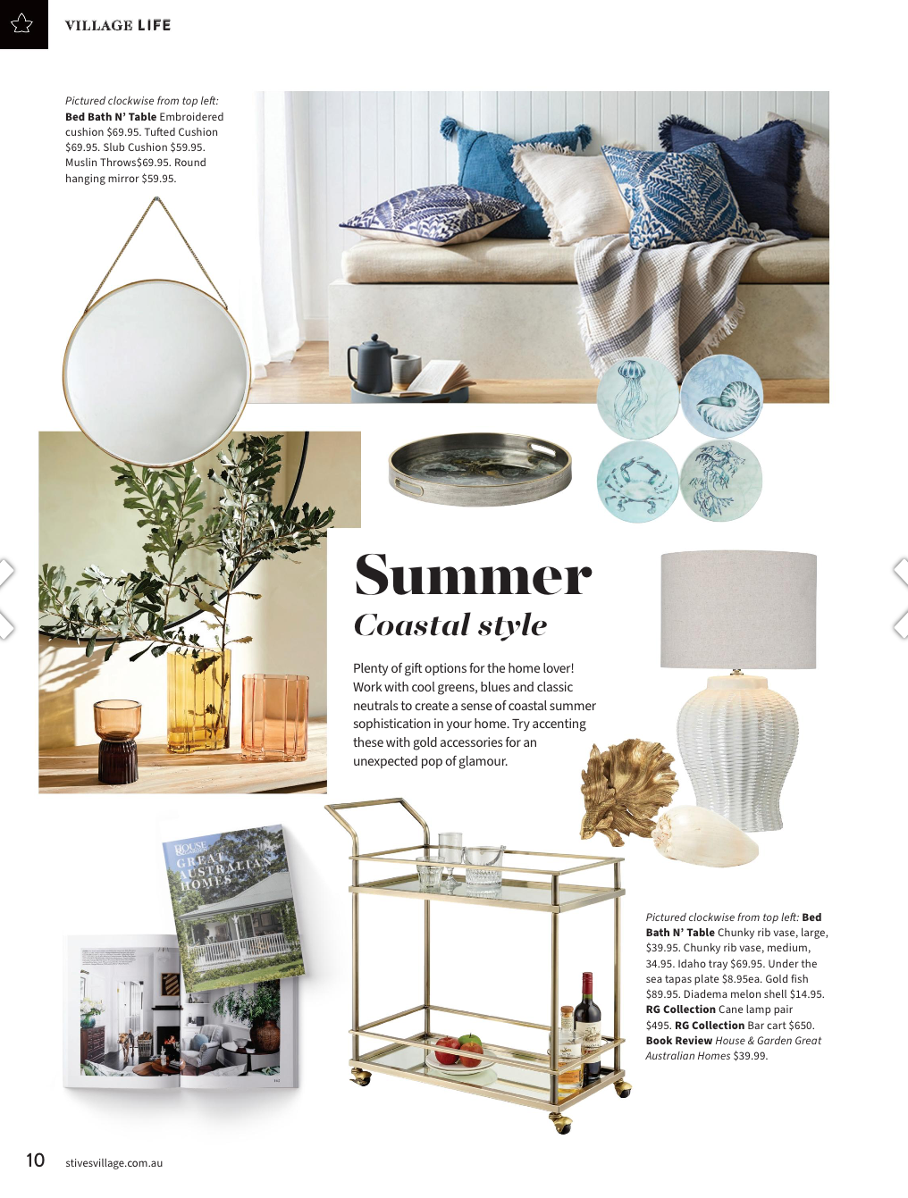 Home &amp; lifestyle editorial St Ives Village Life magazine