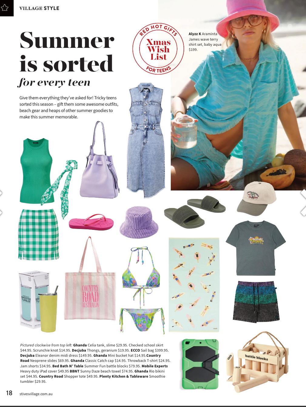 Fashion editorial St Ives Village Life magazine