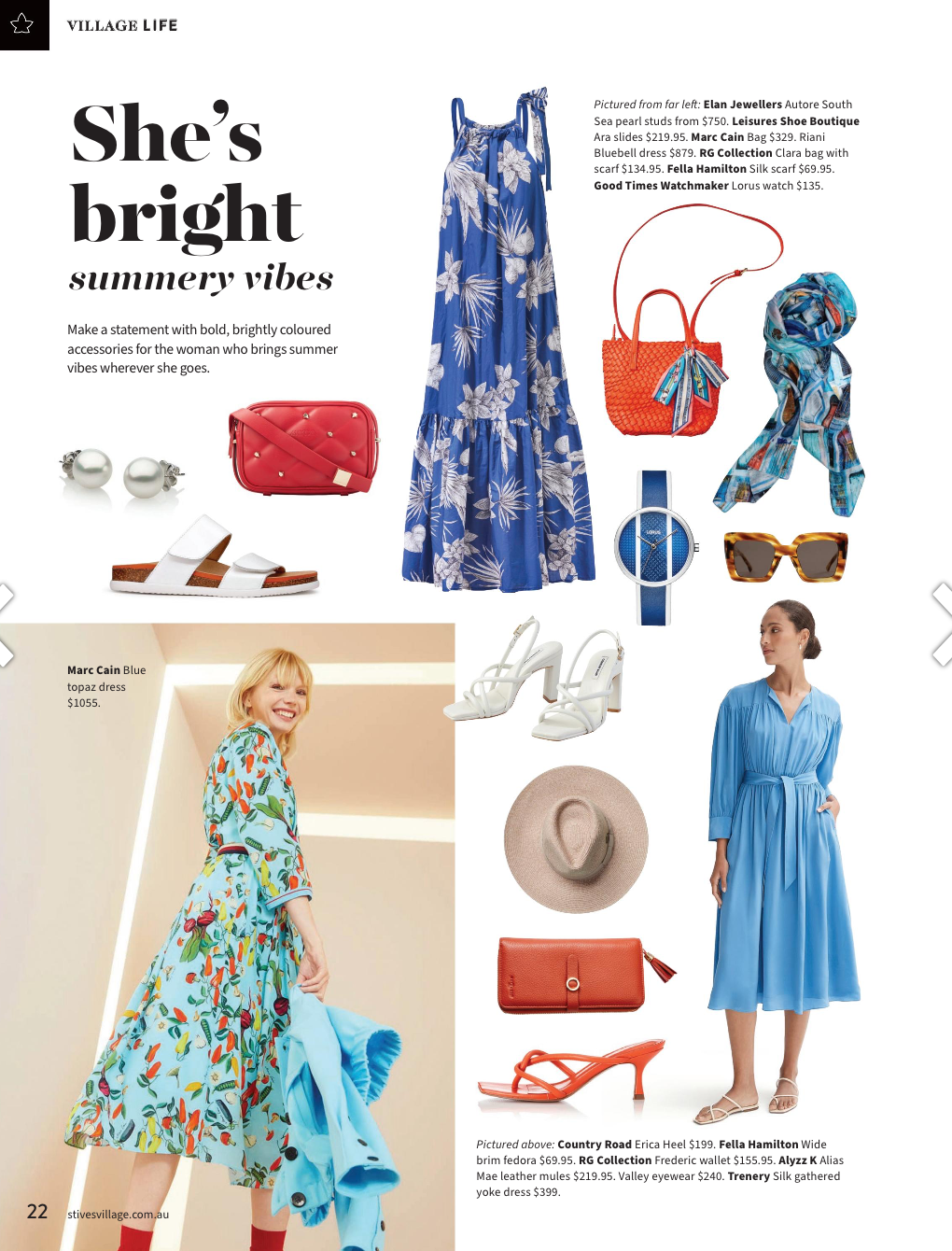 Fashion editorial St Ives Village Life magazine