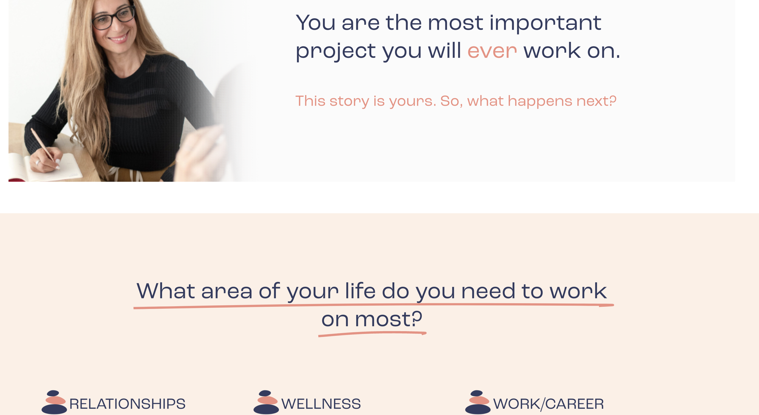 Web copy &amp; brand messaging for Elevate Well-being Training Coaching
