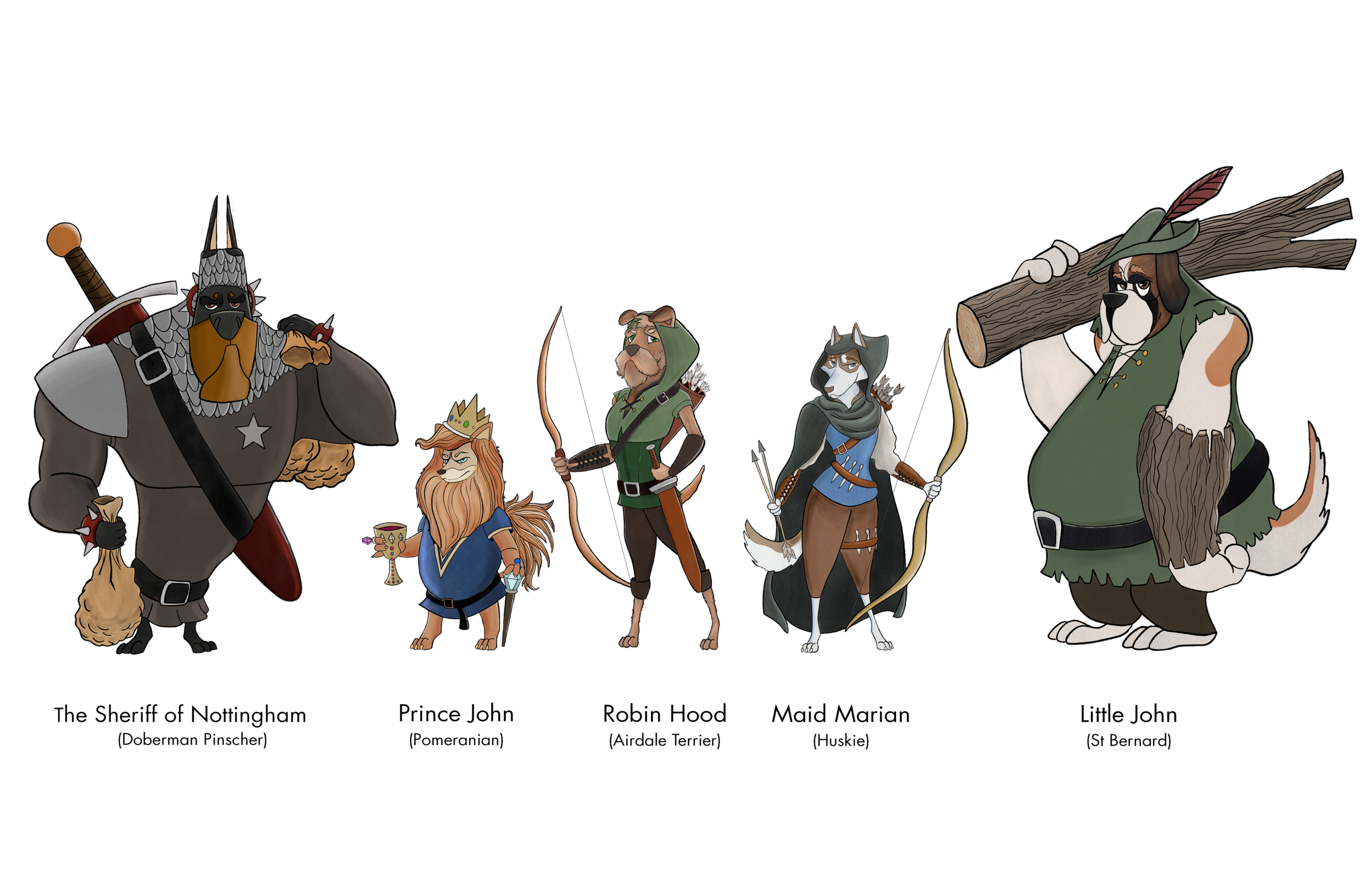 Robin Hood Dog Characters.png