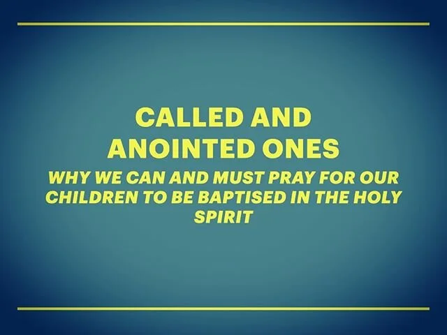 Our latest blog post is up at relayermusic.de
&quot;Called and Anointed Ones &mdash; why we can and must pray for our children to be baptised in the Holy Spirit&quot; Thanks so much to @becca_gill for such valuable insights into such an important top