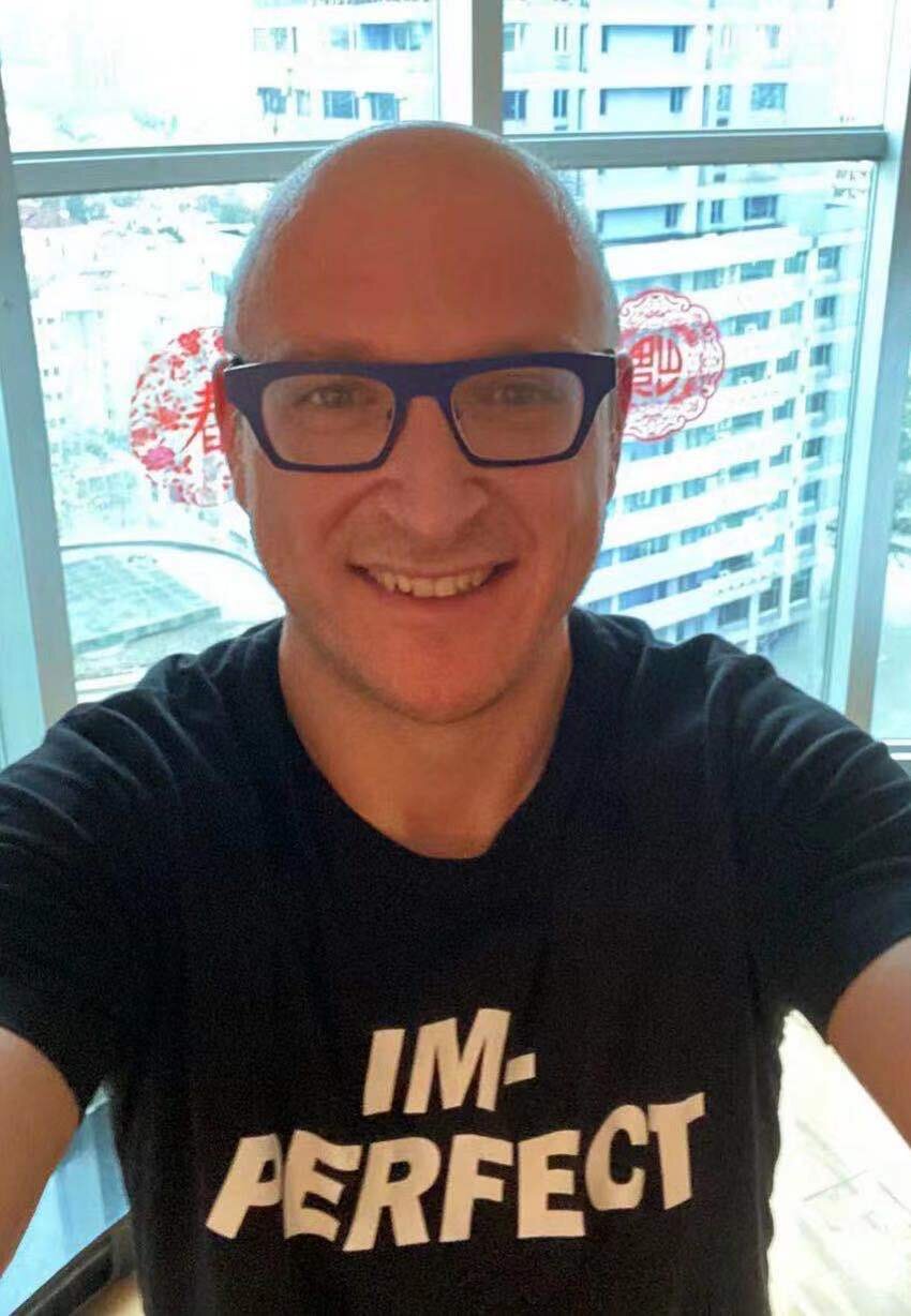 Vladimir Djurovic: One of his favourite T-shirts, because it can be either read as 'I'm perfect' or 'Imperfect'.