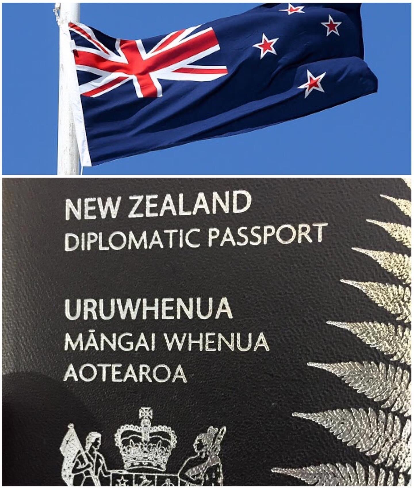 Tom Barker: The New Zealand Flag, and a photo of the biggest perk of his job: a diplomatic passport.