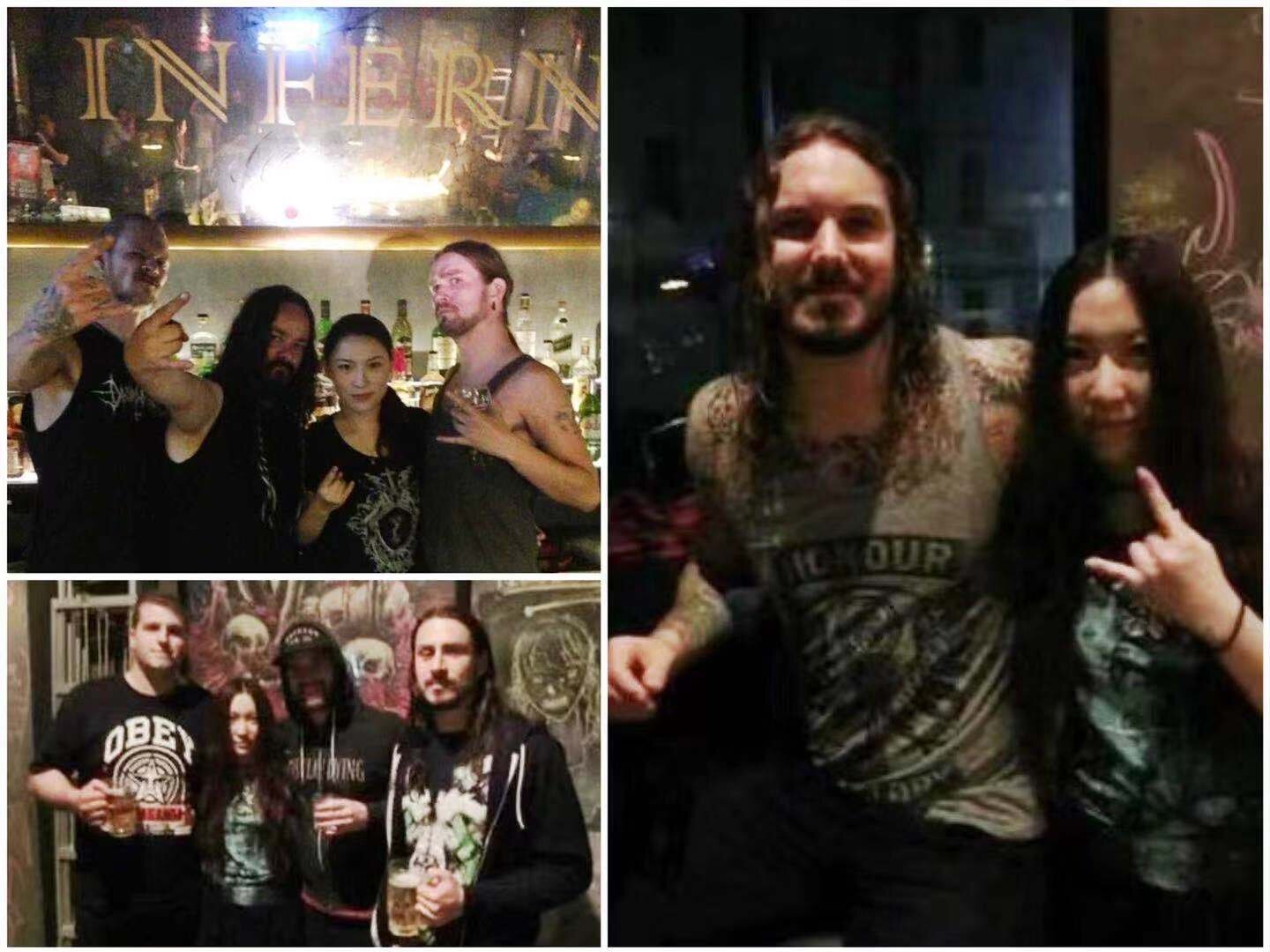 Cassandra Chen: With members of 'As I Lay Dying', 'The Ghost Inside', and 'Finntroll' at the 1st Inferno.
