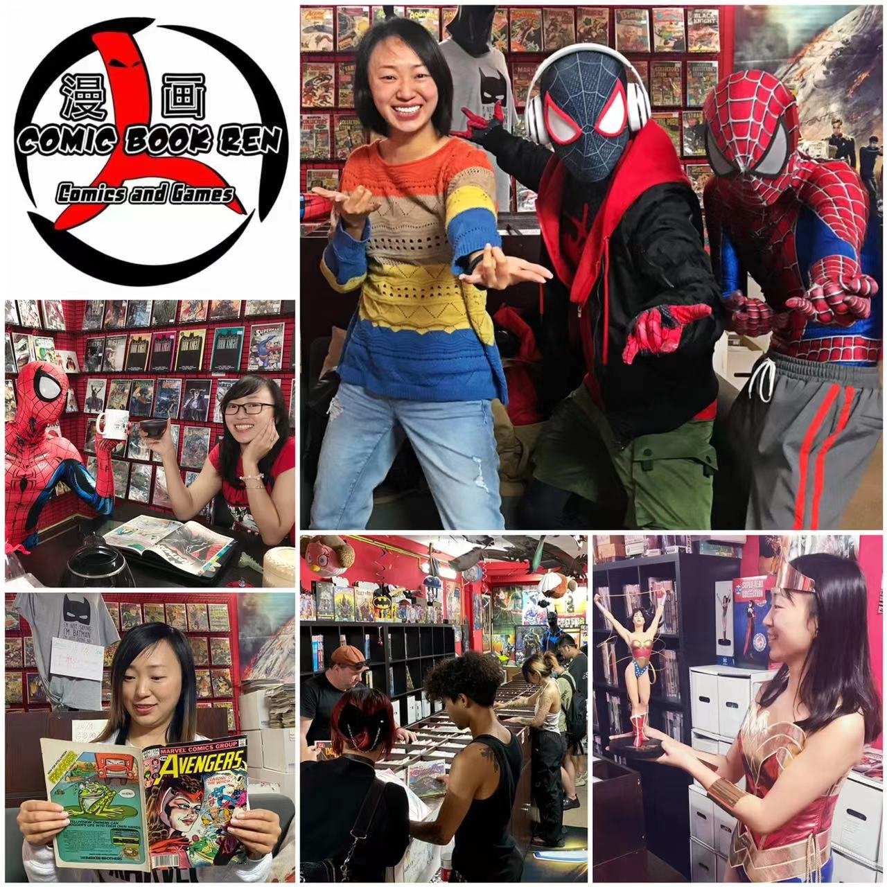 Ashley Huang: Some photos from the comic book store.