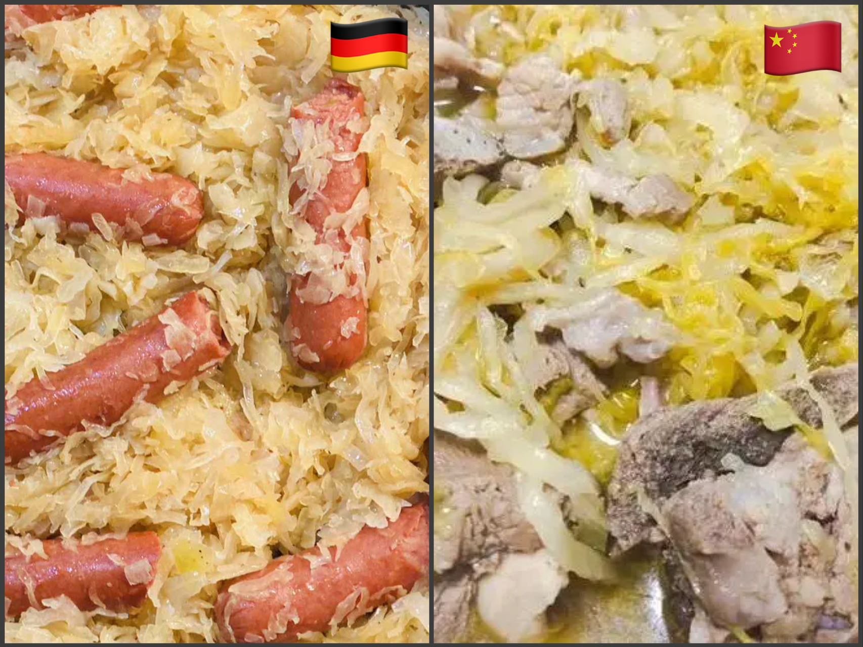 Dajiang's favourite China-related fact: There's a 东北 [Dōngběi] version of German Sauerkraut called 酸菜 [suāncài], so German people need never feel homesick in China.