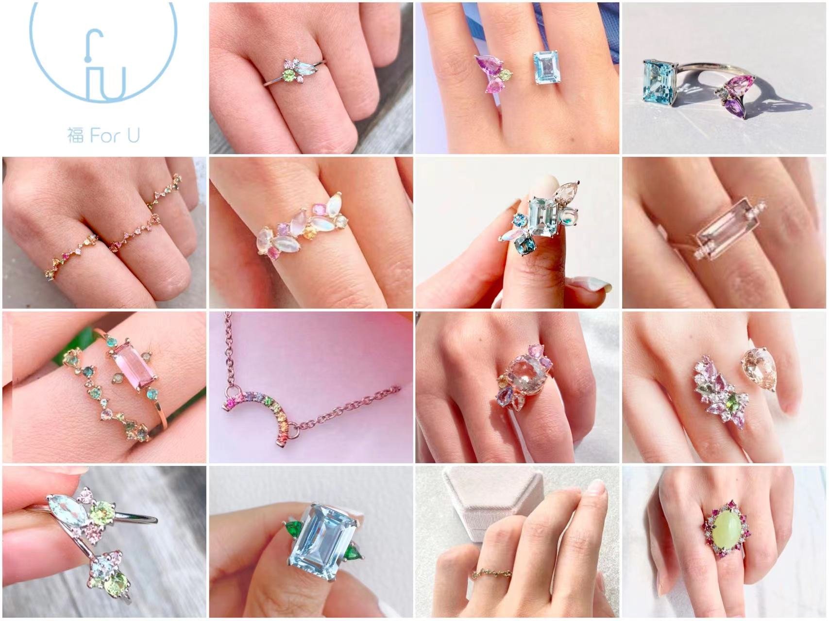 Christina Chao: Some examples of her completed jewellery designs, which she describes as 'fun, colourful and girly'.