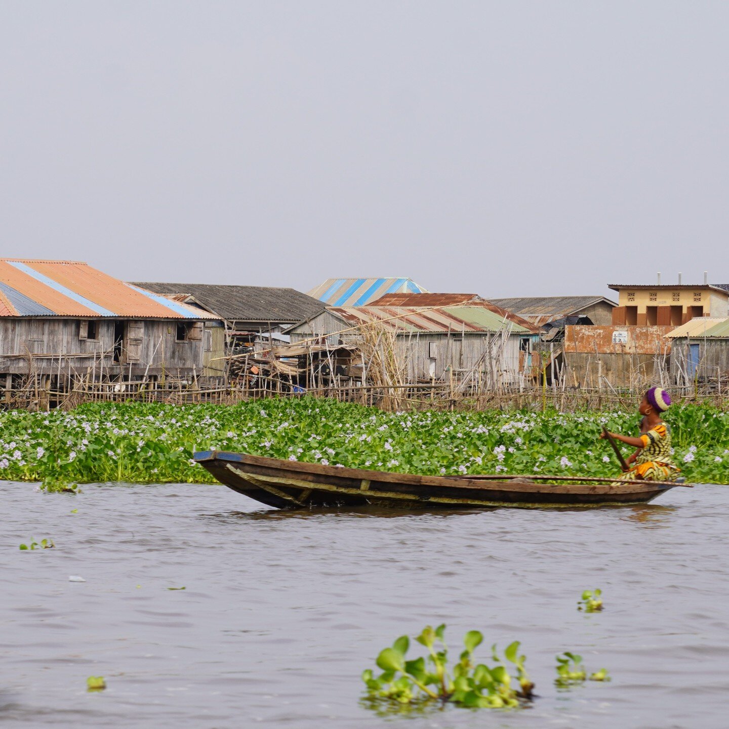 Lake Nokou&eacute;, North of Cotonou. From their houses on stilts, the women from the Cooperative of Women Fishmongers and Shrimp Processors (COMATRANC, Coop&eacute;rative de mareyeuses et transformatrices de crevettes) based in So-&Acirc;va speciali