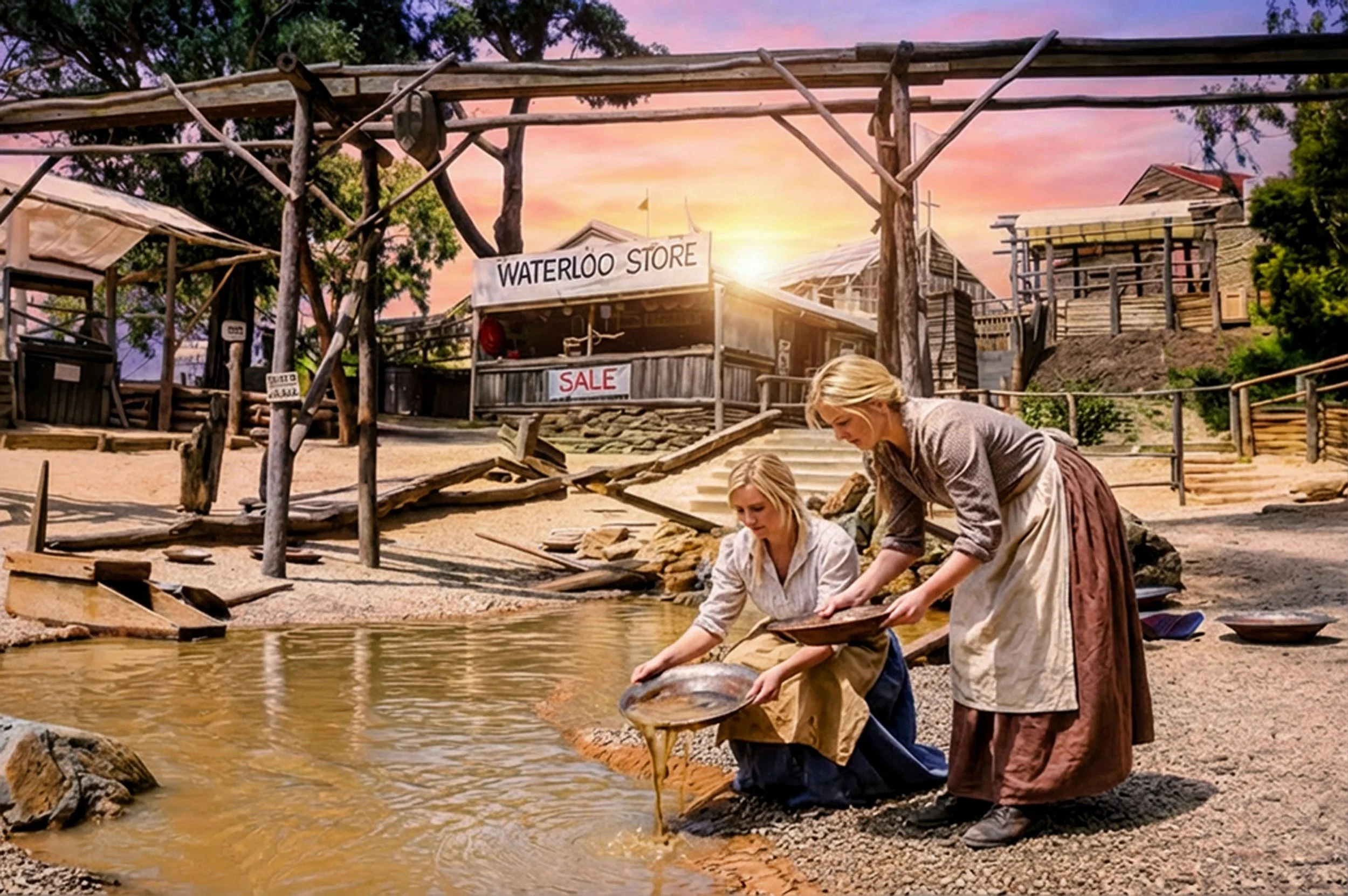 Panning for Gold at Sovereign Hill Ballarat