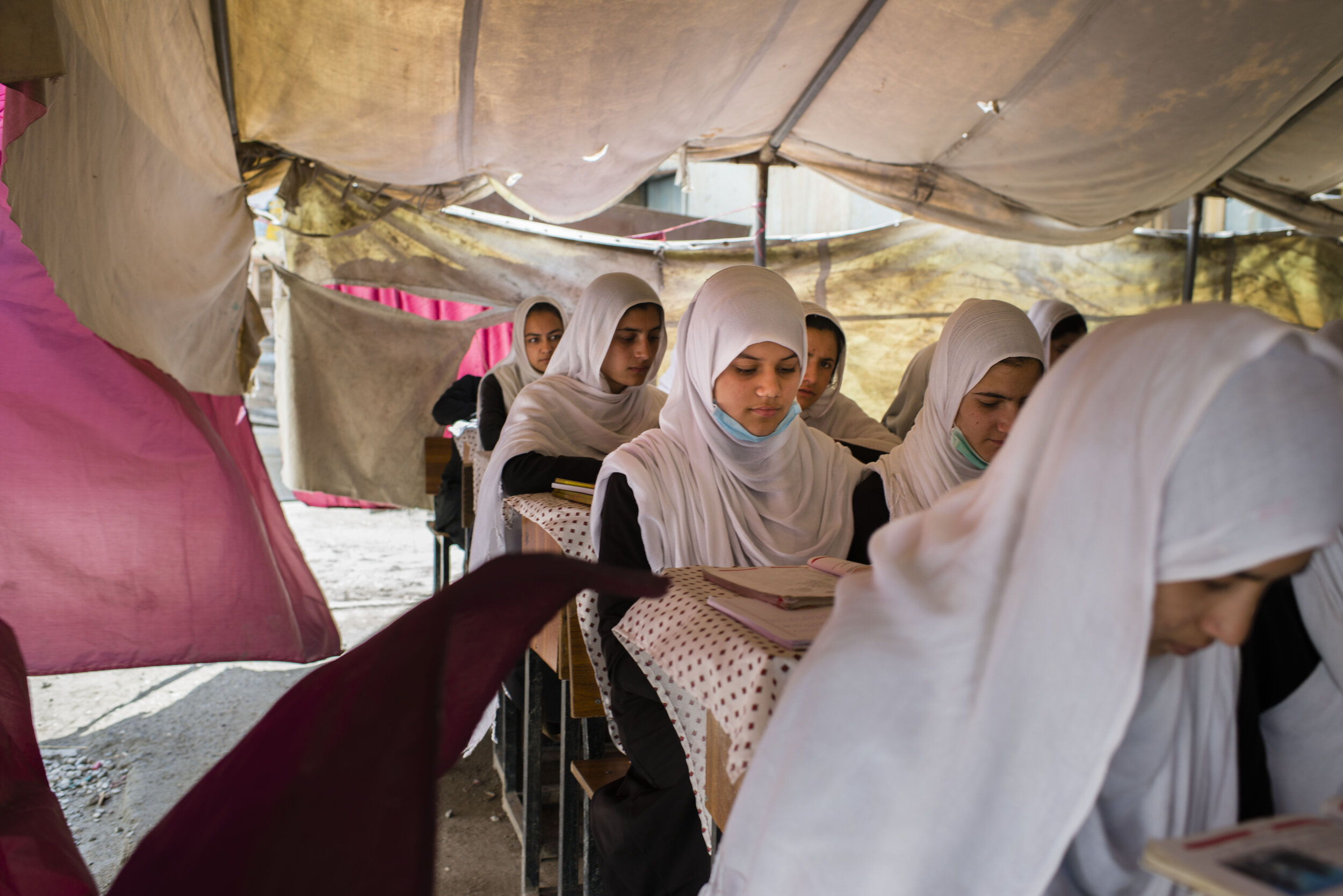  Students attend an all-girls school located in Kabul, Afghanistan (2015).  © Kiana Hayeri  