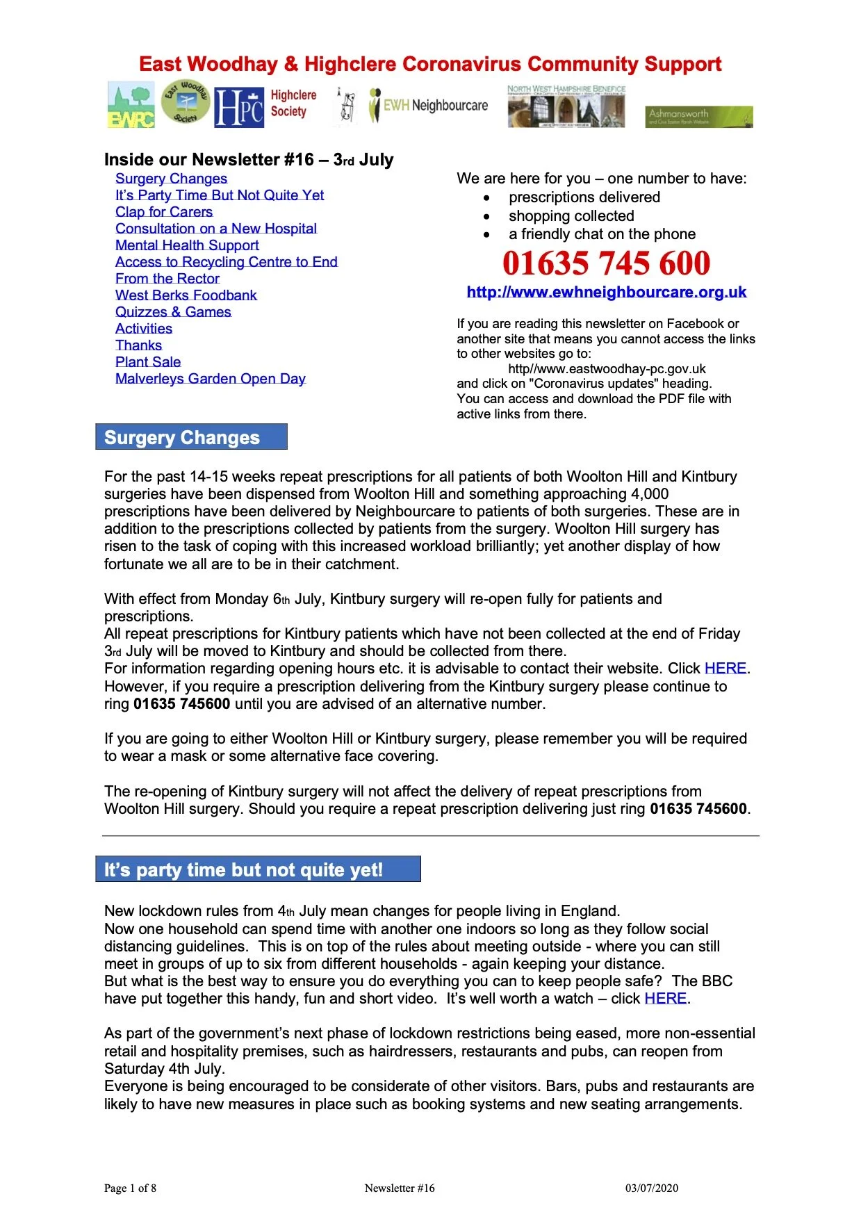 Newsletter 16