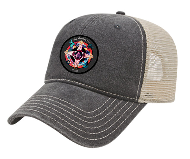 Pigment Dyed and Mesh Back SHINE Cap (Black/Stone)