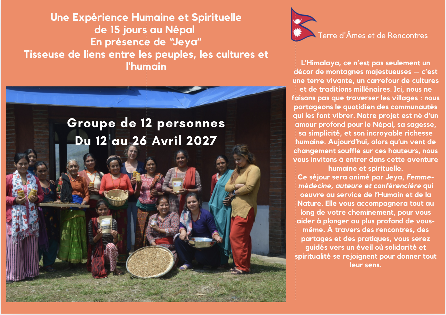 Notre prochain séjour accompagnée de Jeya