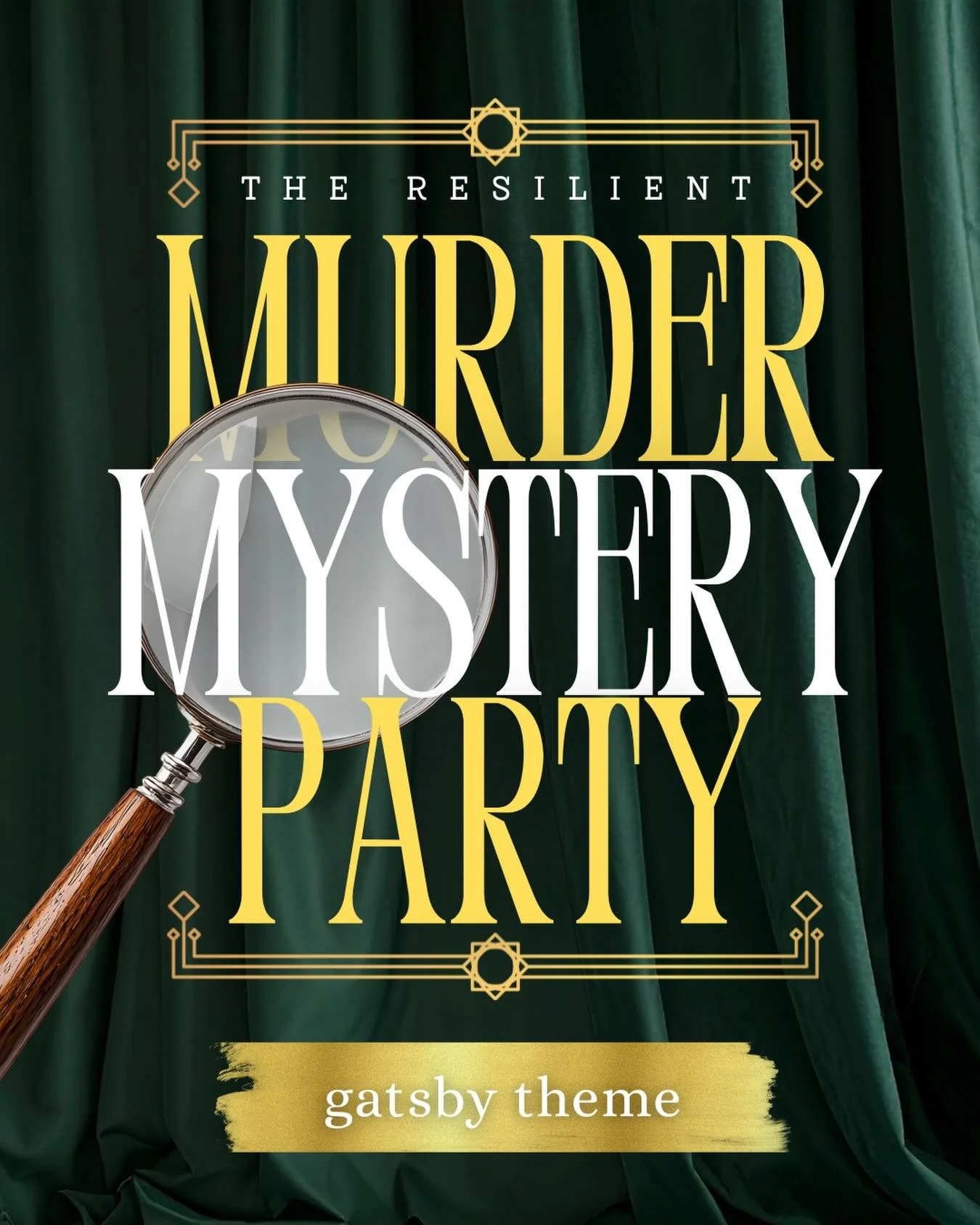 🫆𝑰𝒕&rsquo;𝒔 𝒂 𝒑𝒂𝒓𝒕𝒚 𝒕𝒐 𝑫𝑰𝑬 𝒇𝒐𝒓!🕵️&zwj;♀️

Always wanted to be a detective? Join us for a 1920&rsquo;s themed murder mystery dinner! Come in your best Gatsby attire, and help us solve a whole dunnit!

𝗠𝗮𝗿𝗰𝗵 𝟳𝘁𝗵 
𝟱:𝟯𝟬 𝘁𝗼