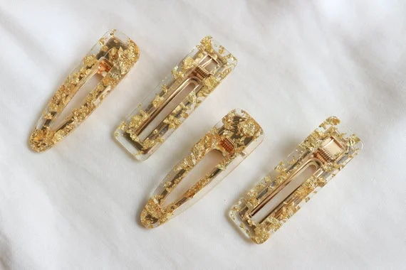 Foil Hair Clip - Gold/Silver