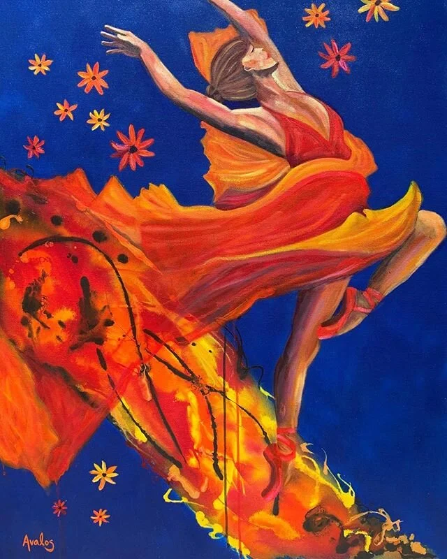 🔥 “Embracing Her Wildfire” 🔥 is my newest finished piece. I have truly fallen in love with creating this painting as well as the finished product. I know deep in my heart that this one is meant for someone really special. Swipe right to