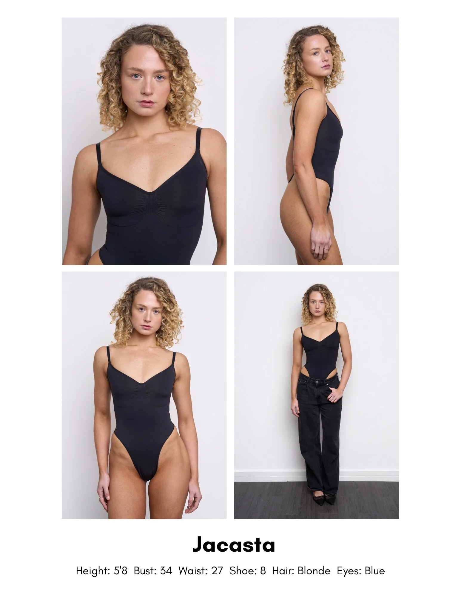 Model digitals and personalised comp card shot in London studio light