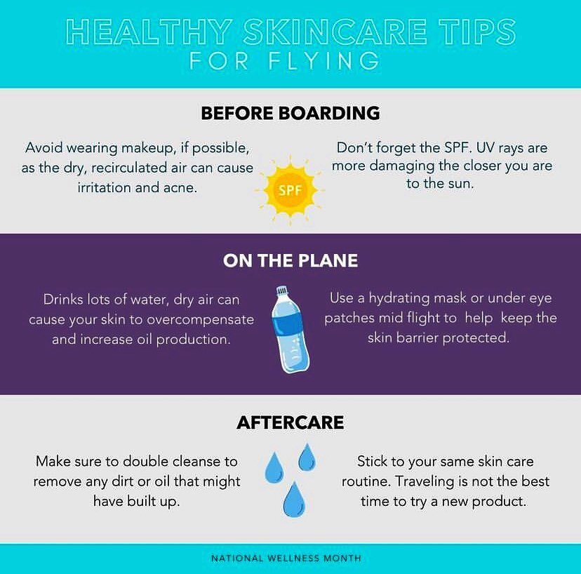 Some tips for flying ✈️+ happy skin.