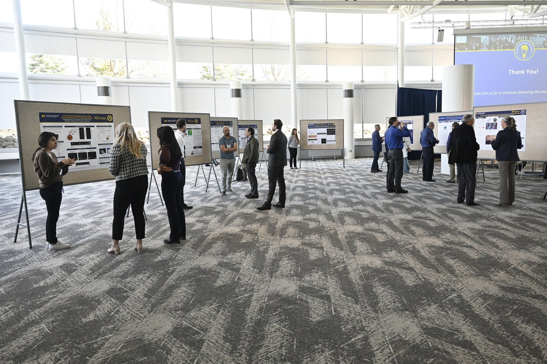  Previous Massey Grand Challenge-funded teams presented posters highlighting their latest work. 