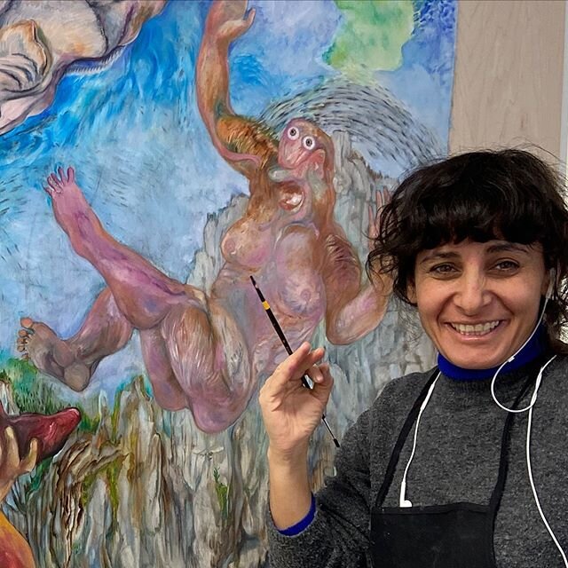 We are happy to have Balsam Abo Zour, a painter from Lebanon, join us at Beall Street Studios. She has already brought lots of energy and fun to the studio!