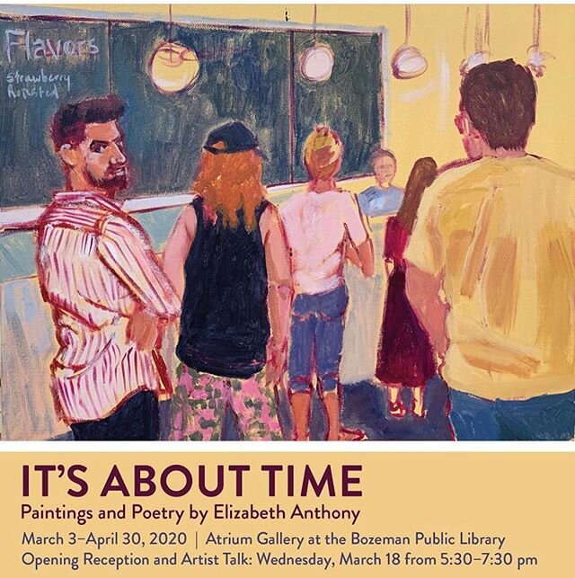 Congratulations to @elizabethsanthony for her current exhibition in the Attium Gallery at the Bozeman Public Library! 
Everyone should go to the reception and artist talk on March 18, 5:30-7:30pm
