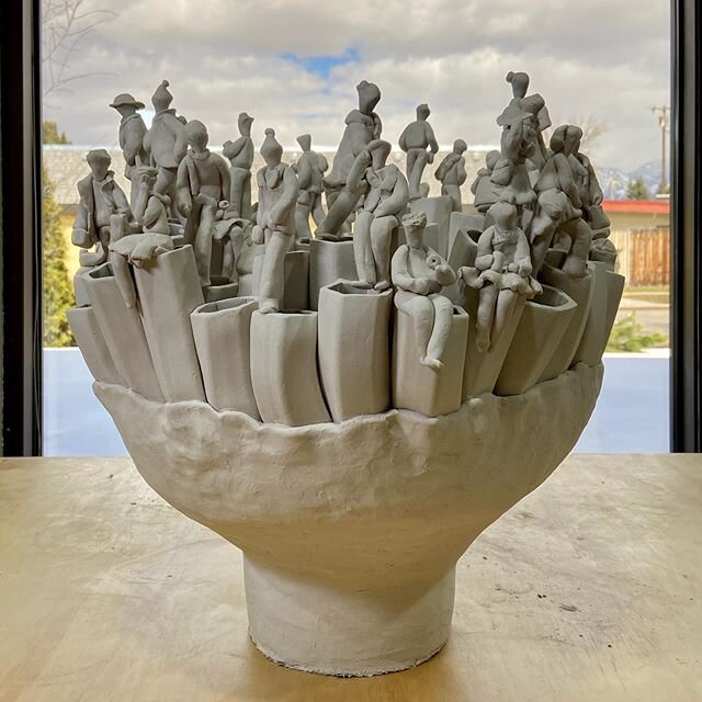 Tamara just finished the &ldquo;Community&rdquo; aka &ldquo;We&rsquo;re All in This Together&rdquo; just in time to make it into the last bisque firing before we all started sheltering at home.
#ceramicsculpture #contemporaryceramics #ceramicarts