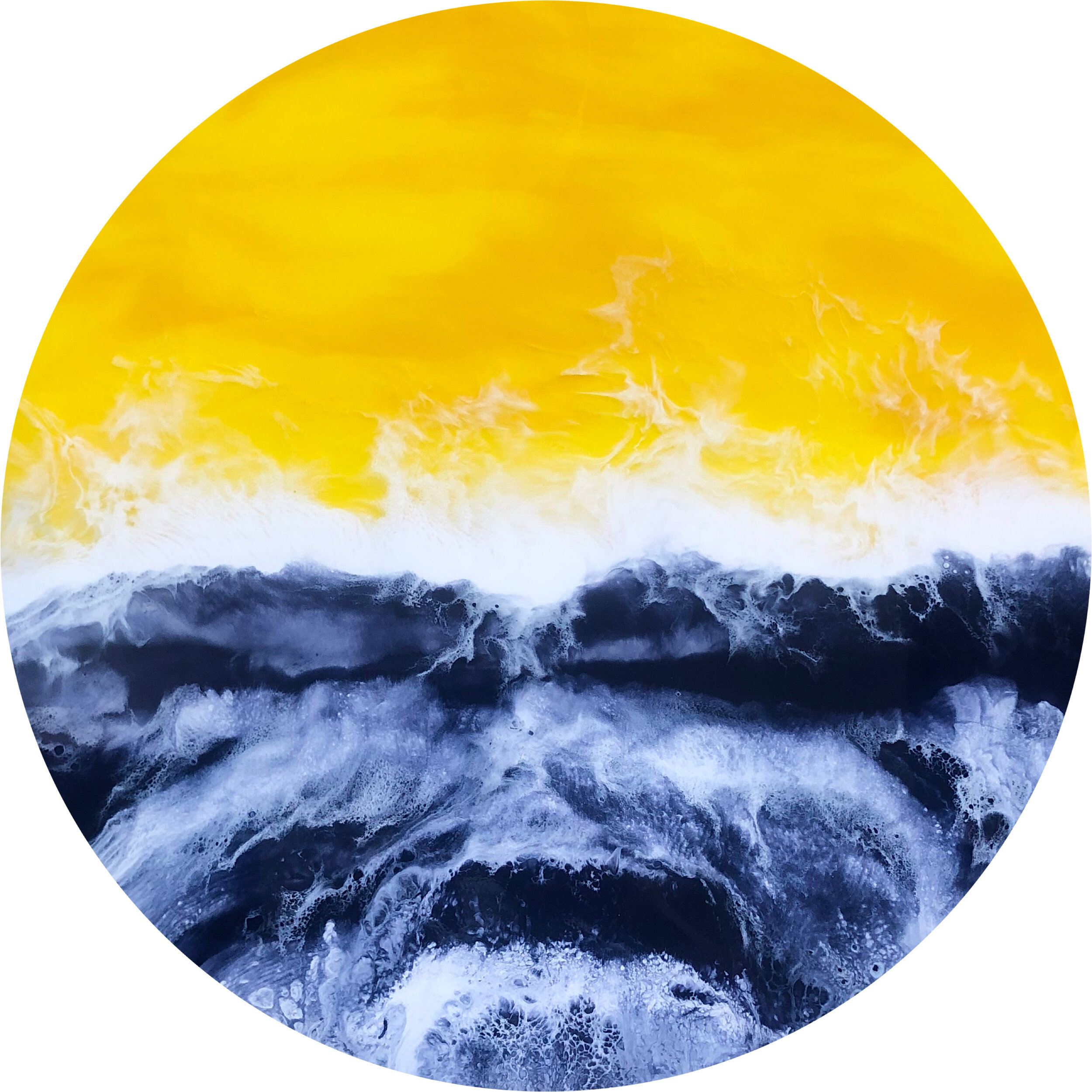 LONG AWAITED ESCAPE40cm x 0.6cm (approx) Resin, Vinyl Emulsion and Pigment Paste on a Wood PanelAs the nations covid restrictions ease, one of the things so many of us look forward to is escaping to the ocean. £120 + Shipping