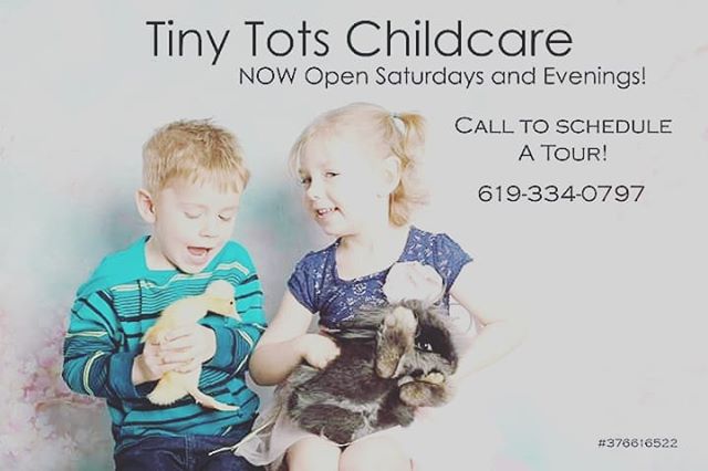 Do you need a day care that will treat your kids like family! Well you dont have to look far. (: We have spots open! They are going to go quick so please give us a call for A tour ♡