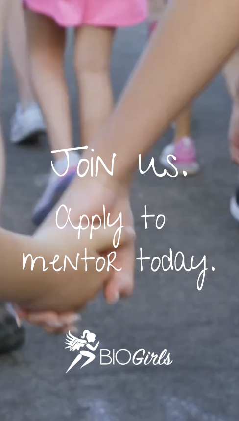Caption: Mentors are the heartbeat of the program (and the girls favorite part!) Be a part of something meaningful and life-changing. Apply to mentor with us today. 