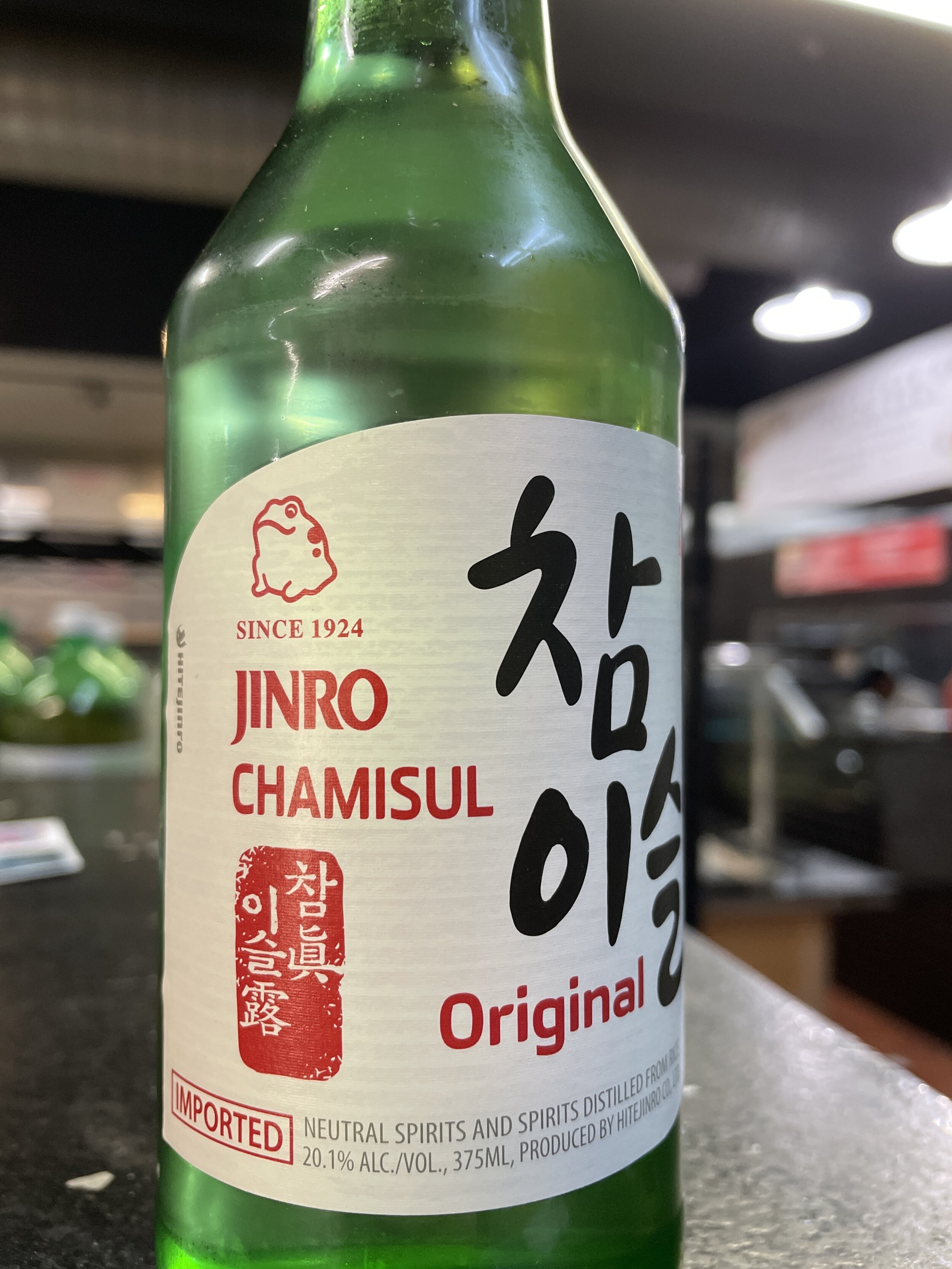 Jinro Soju Original 375ml Bread Honey Ny