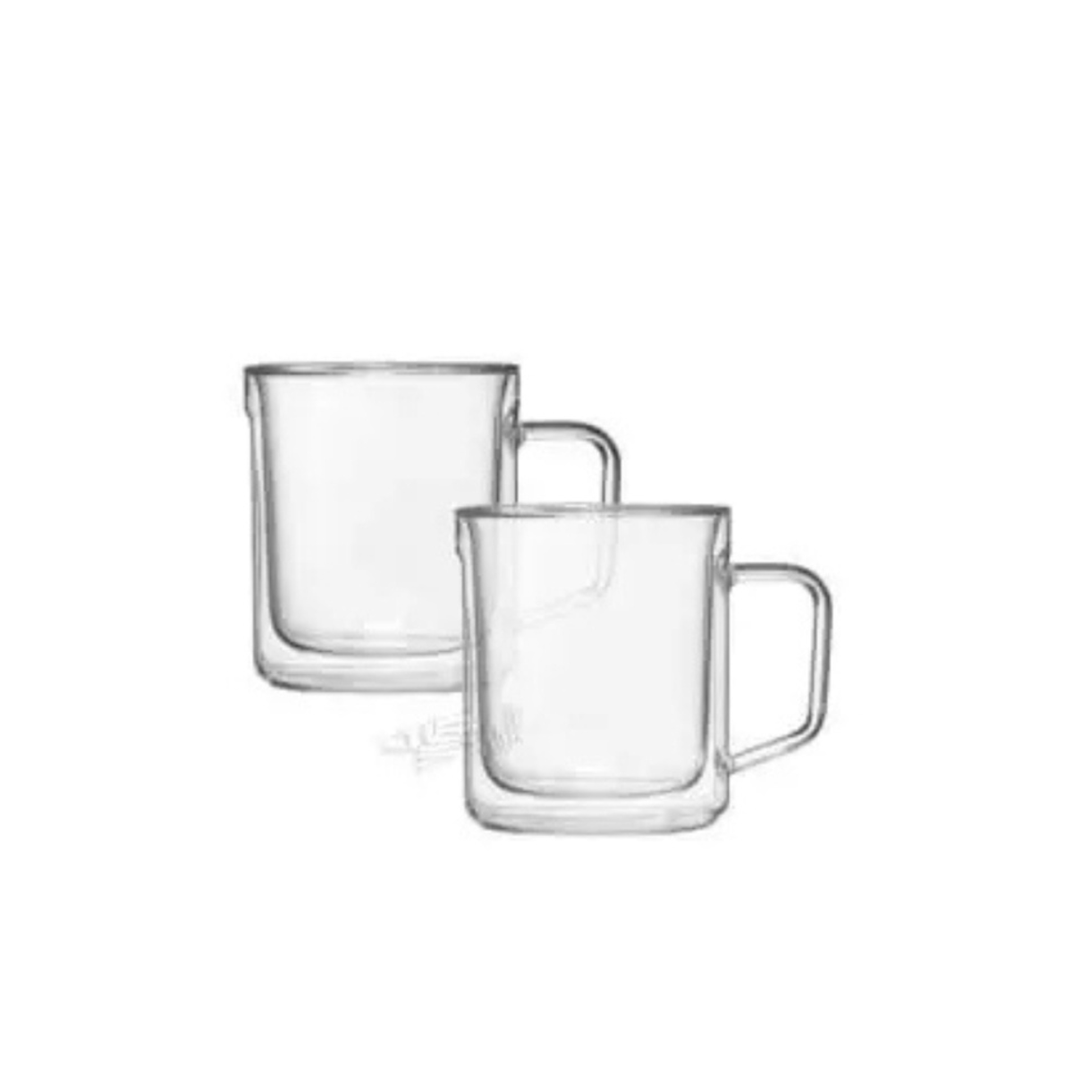 DOUBLE WALLED GLASS MUG SET