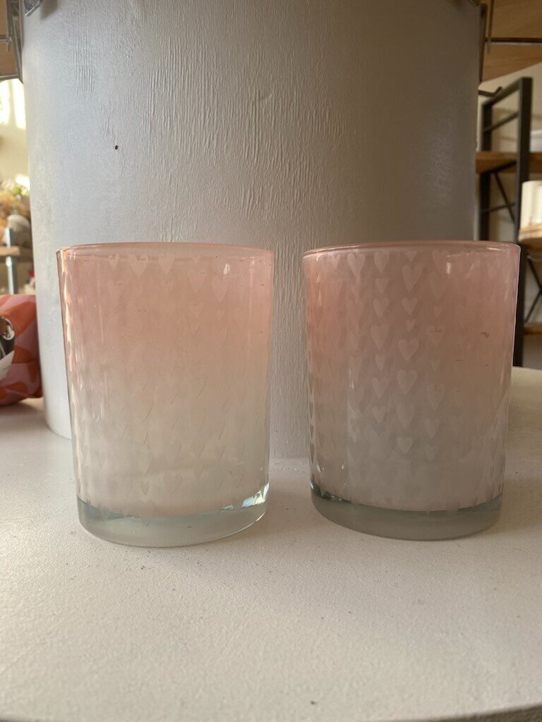 Love Heart Glass Jars