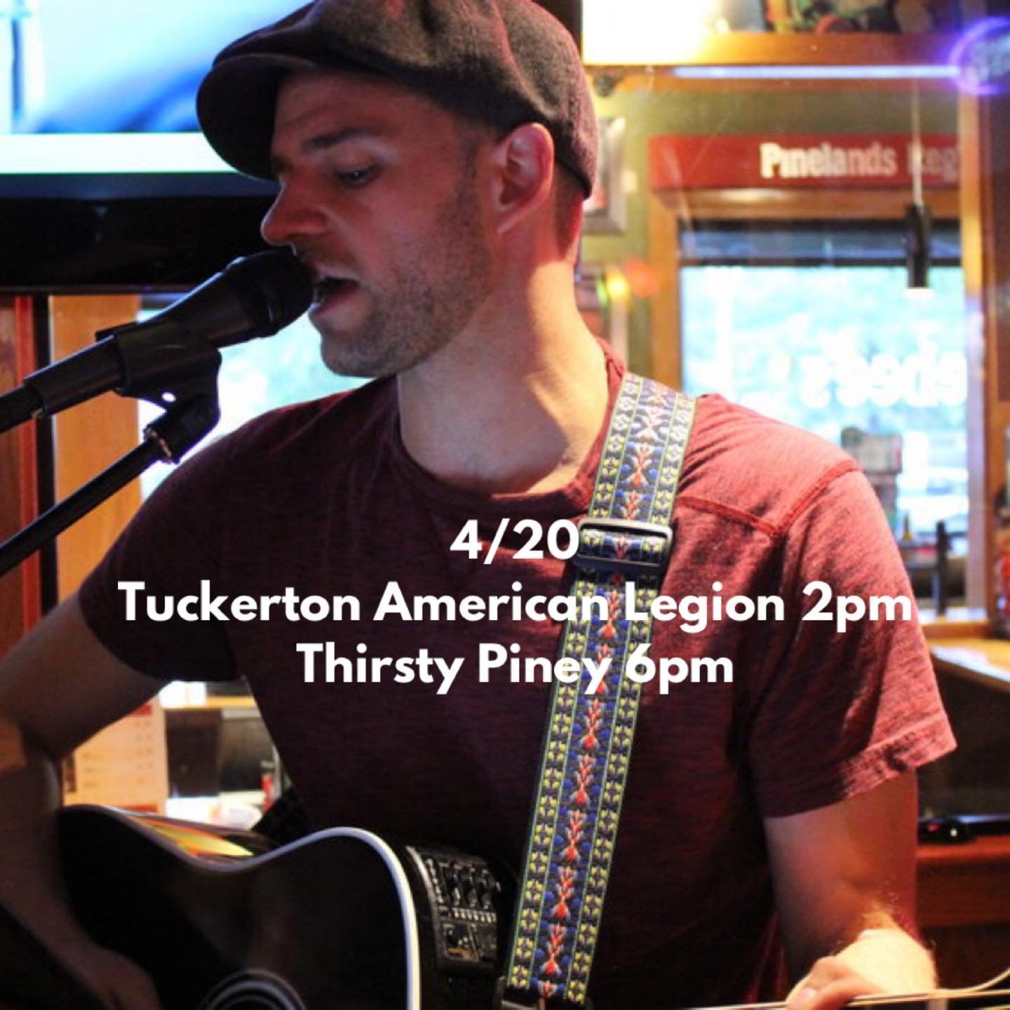 Today is the day for the singer songwriter showcase at the Tuckerton American Legion hosted by Chuck Miller!  I kick off a great lineup of artists at 2pm. After enjoying some great original tunes, I head up to Fo Ri to play some of your favorite cove